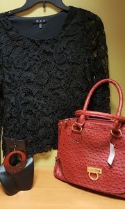 Ladies Black Lace Top